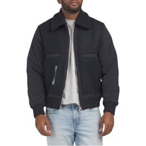ARMANI EXCHANGE Wool Blend Shearling Lined Bomber Jacket